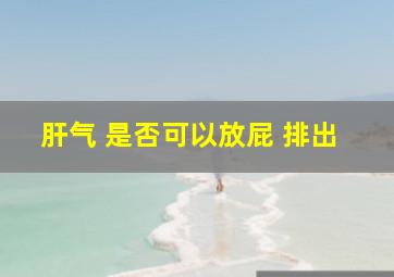 肝气 是否可以放屁 排出